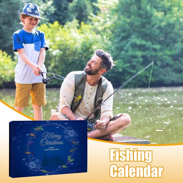 Fiske-Adventskalender | 24-dagars fiskebete-set, 2024 jul/advent fiskebete-set för vuxna, män, tonåringar 781B