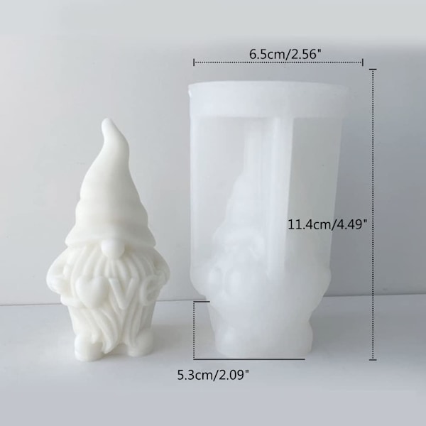 Valentinsdag Gnome Form, Gnome Lysform 2Pcs