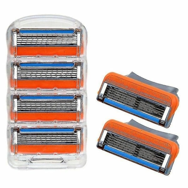 16-pack 5-bladiga rakblad för män, passar Gillette