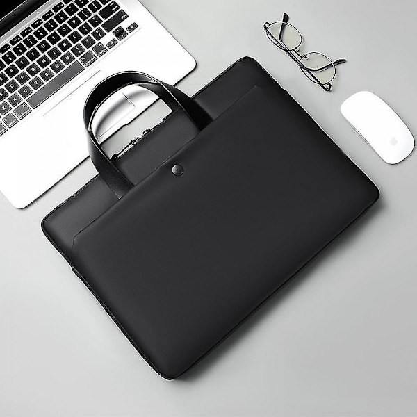 14 tommer laptop taske til kvinder (sort), ultratynd laptop taske, arbejdstaske til rejser, laptop t
