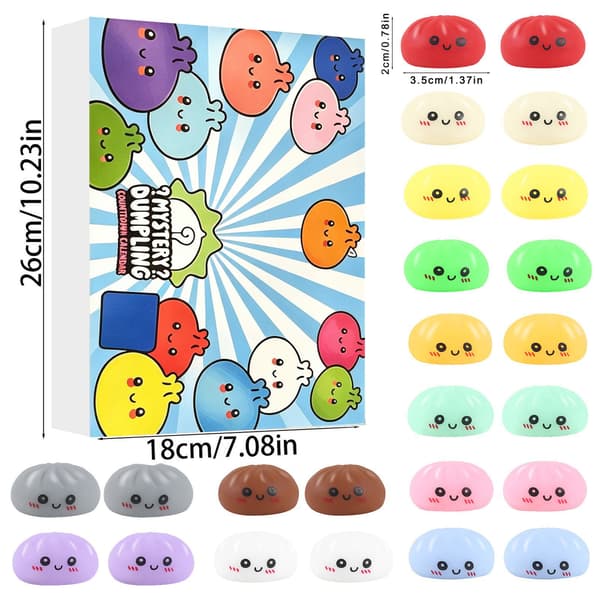 24-dagers julekalender Squishy Blind Box Nedtelling Stressavlastende Leketøy for Barn Gutter Jenter Style 4