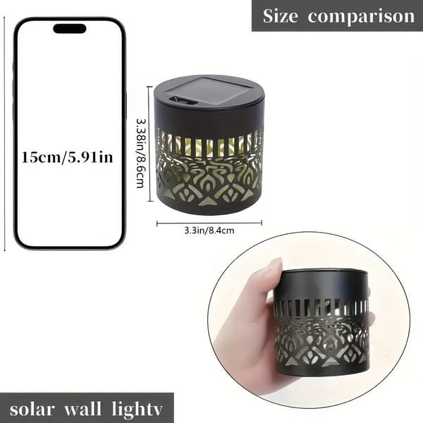 Solar Væglampe Mandala Mønster LED til Have Terrasse Trapper Gårdhave Not provided 1-Pack Solar
