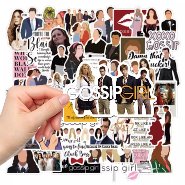 50 kpl Gossip Girl Blair Serena Chuck Dan TV-Lainaukset Scrapbook Graffiti Tarrat