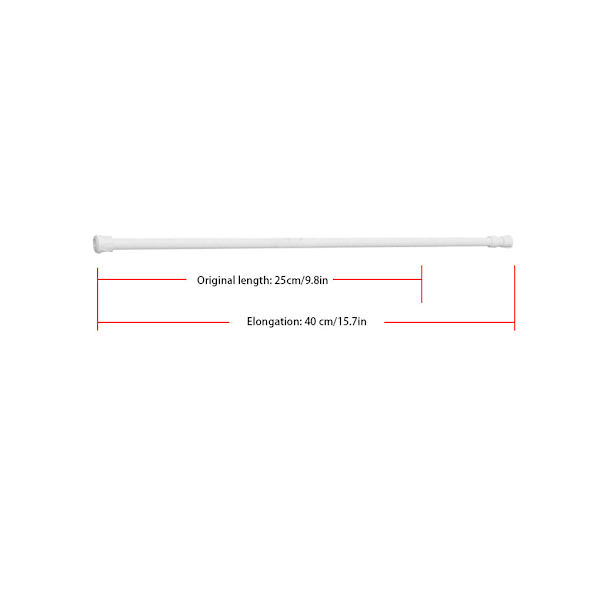 2 stk Teleskop Gardinstang Nettstang 25-40cm