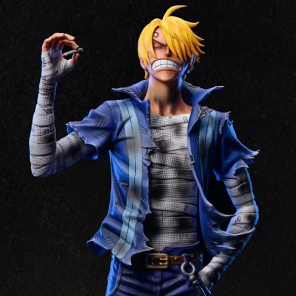 30 cm One Piece Anime Actionfigur Roronoa Zoro Vinsmoke Sanji Stående PVC Staty Figur Modell Samling Pojk Leksak Presenter