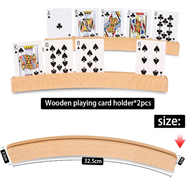 Korttelineet, 2 kpl pokeritelineet, pelikorttitelineet, handsfree pelikorttitelineet, pelikorttitelineet lapsille, aikuisille, vanhuksille, vammaisille
