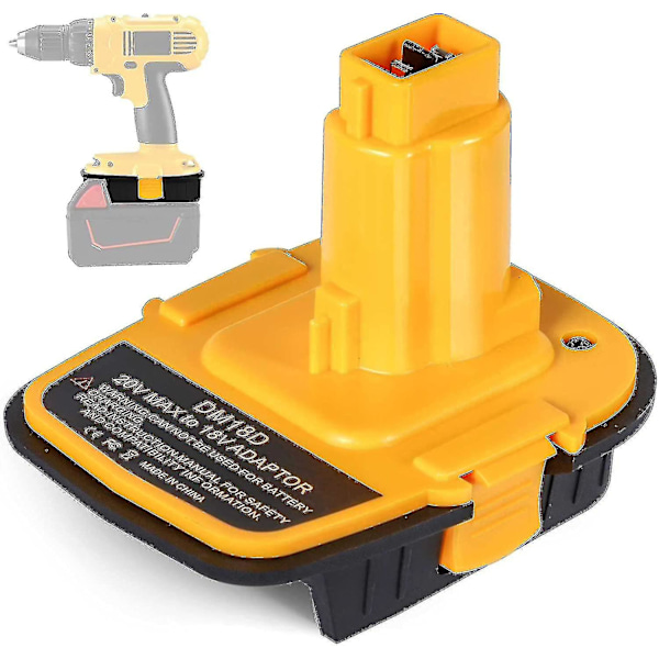 Dm18d Dca1820 Akkuadapteri USB:llä Dewalt 20v/18v -työkaluille Milwaukee M18 18v Litiumakulle Dcb204 Dcb205 Muunnin Dewalt 18v/20v Nicad & Nim -akuille