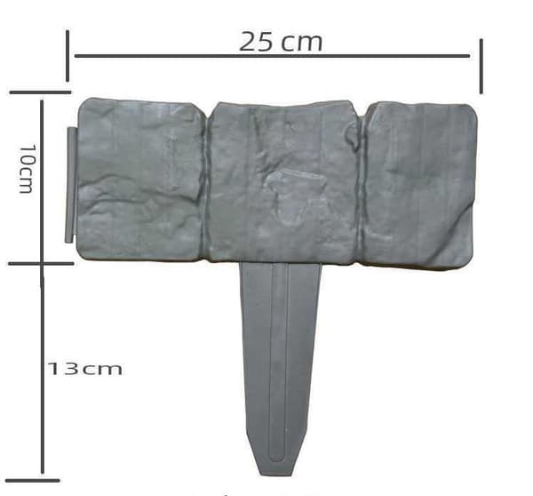 Imitert Stein Hagekant Markkant Stake Hage Rustikk Hage Plen Kant Tilbehør-PP Plast, 23*25cm, 20stk