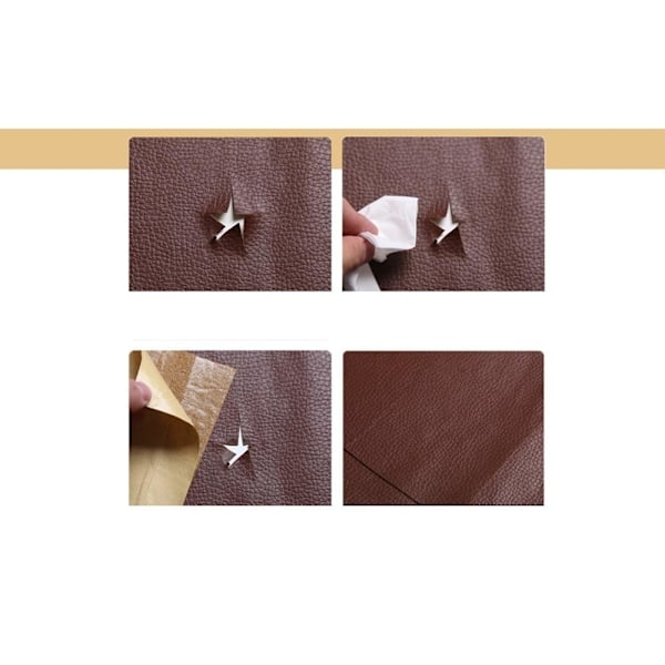 Itseliimautuva nahan korjaus nahan korjausteippi nahan korjaus khaki kaki 20*30cm 2stk