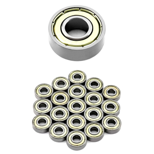 20-pack 608zz kullager, longboard rullskridskolager, för skateboards, sparkcyklar, inlines, 8 mm x 22 mm x 7 mm