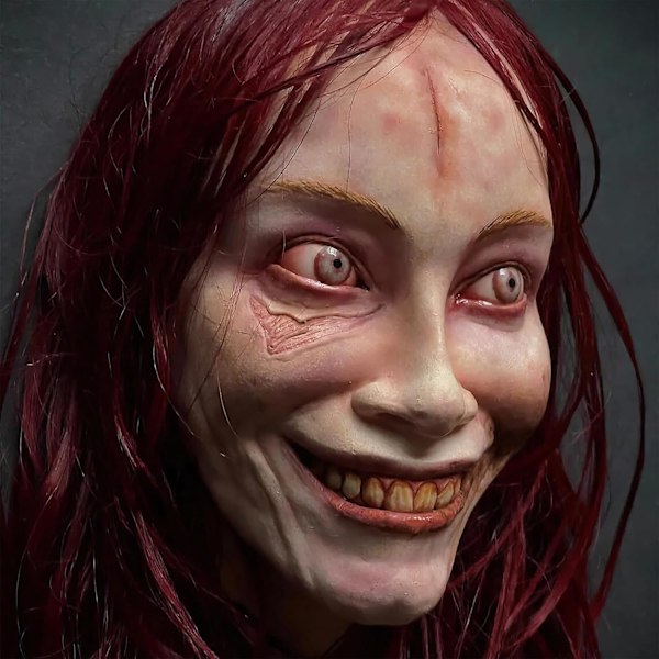 Movehii Halloween Latexmaske, realistiske skræmmende Halloween kostumetilbehør til Halloween Party Carnival Cosplay rekvisitter