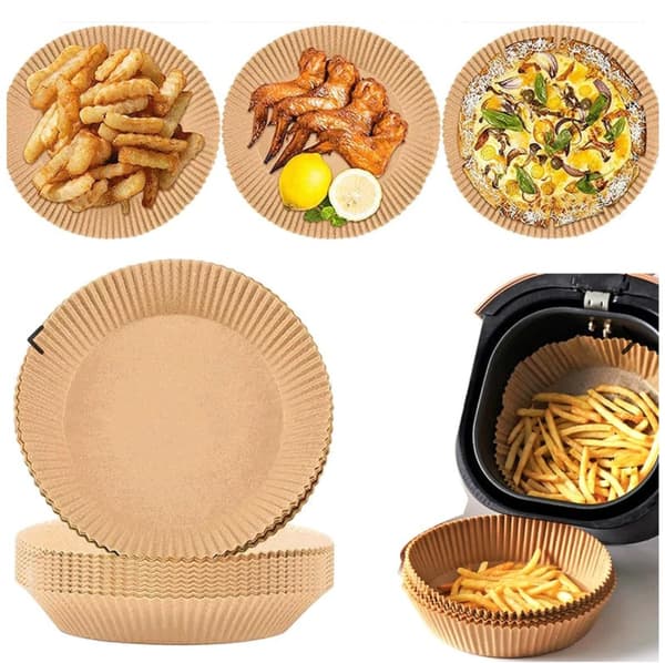 100-pak 16 cm Airfryer bagepapirforinger, engangs