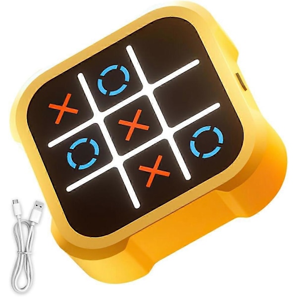 Elektronisk Tic Tac Toe-spill, 3-i-1 bærbar brettspill for barn, digitalt sjakksett