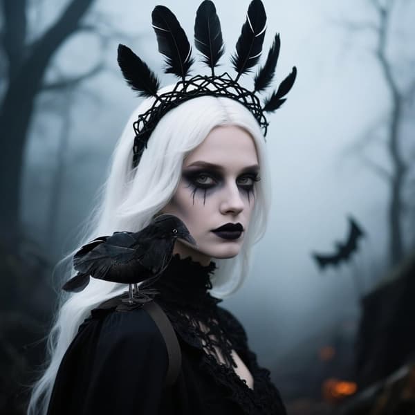 Realistisk Krage Skulderpynt med Rem til Halloween Kostumefester 1pc Black