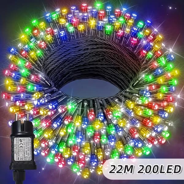 Utendørs lyslenke med flere moduser for innendørs og utendørs dekorasjon Colorful Light 22M-12modes