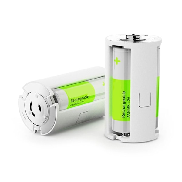 4 stk. 3x AA til D-størrelse Batteri Konverter Adapter