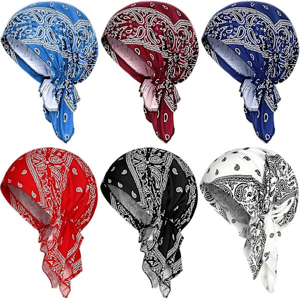 stk. Dame Bomull Kjemoterapi Hatt Turban Lue, Bandasjerte Hodeskjerf Hodeplagg Skjerf Beanies Stretch Sove Turban Hatt {DB}[GP]