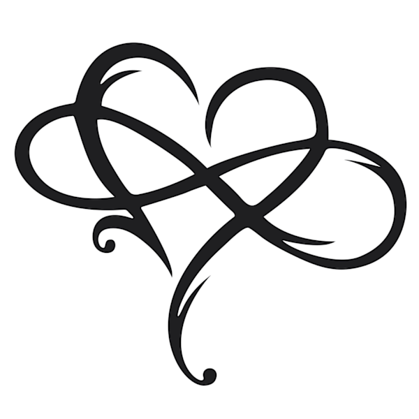 40*35 cm - Veggdekor Uendelig Hjerte Metallveggkunst, Jernkunst Dekor - Perfekt
