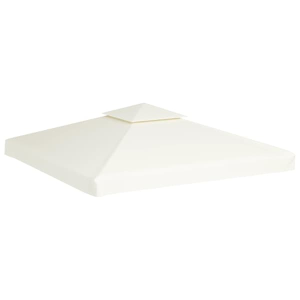 Pavilion Roof 310 g/m² 3 x 3 m Cream White - Sunshade only, no support frame