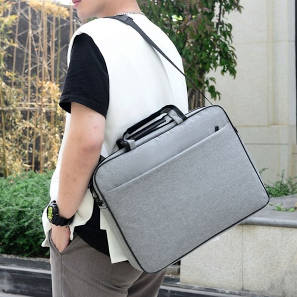 Laptopväska Axelväska GRÅ 15,6 tum 15,6 tum grå grey 15.6 inch-15.6 inch