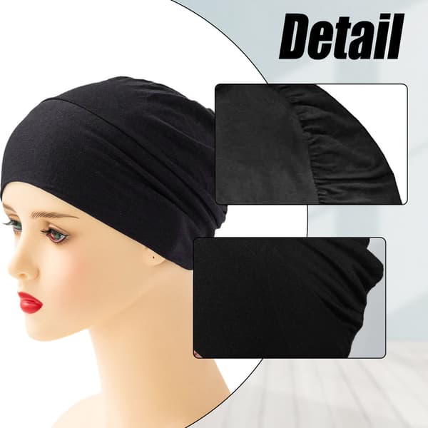 Moisture-Wicking Bamboo Sleep Cap, Skin-Friendly Adjustable Beanie for Women Men, Stretchy Full Head Coverage Chemo Hat, Lightweight Breathable
