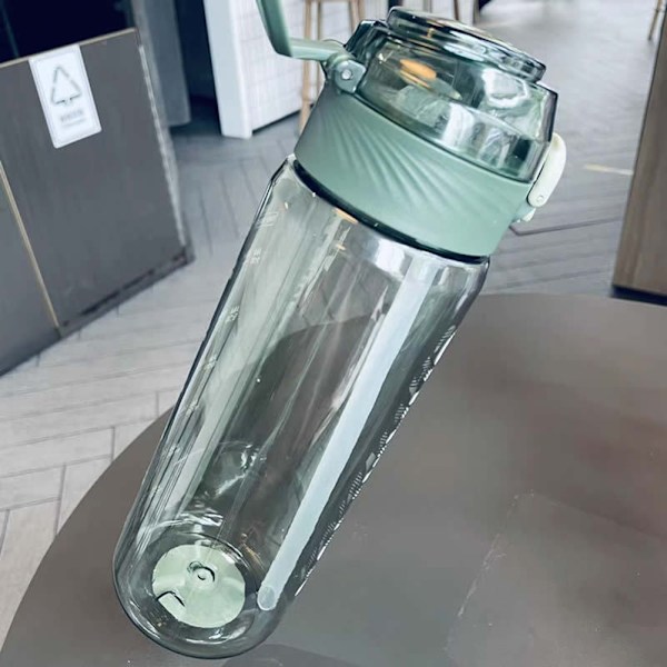 650ML/800ML Halm vandflaske med trykt stilfuld bærbar sportskop til indendørs udendørs rød Red 800ml