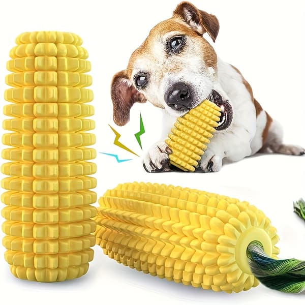 Holdbart hundetyggelegetøj til aggressive tyggere - Tandrensende ben til store hunde Corn-1 pc