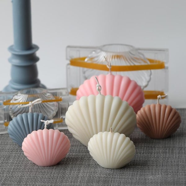 Lysformer Lys Stearinlys DIY Støbeforme i Silikonform yke5504 lite skall