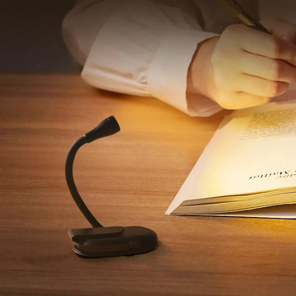 Boklampe Leselampe Boklampe for lesing i sengen, gaver til bokelskende kvinner og menn, klips på LED-boklampe, oppladbar USB