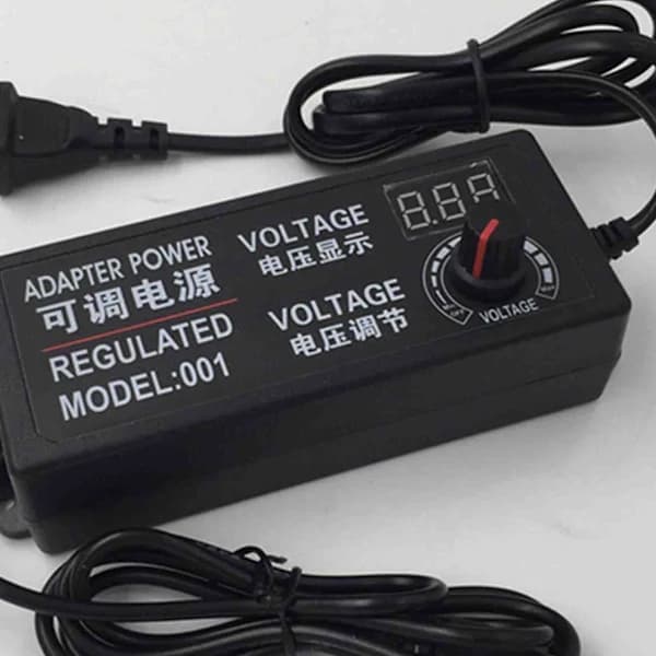 Justerbar AC til DC-strømforsyning 3V-12V 5A Strømadapter Universell 12 V Volt Adapter EU-plugg