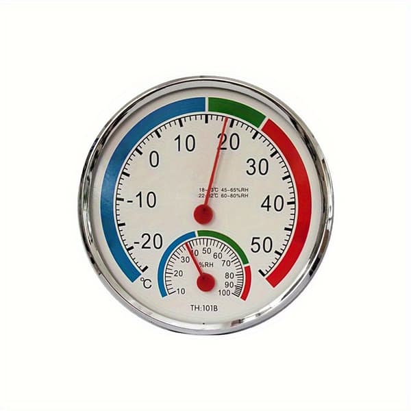 Färgkodad inomhus- och utomhustermometerhygrometer med väggfäste White 1
