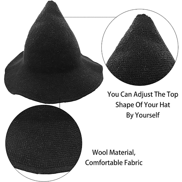 Halloween Hexehat i Fåreskind Gray