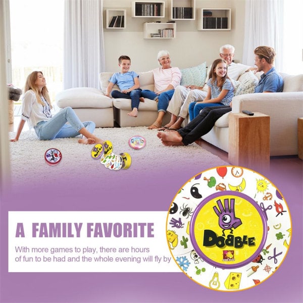 Multiplayer Samlingsspel Pusselspelskort -AA Dobble onesize