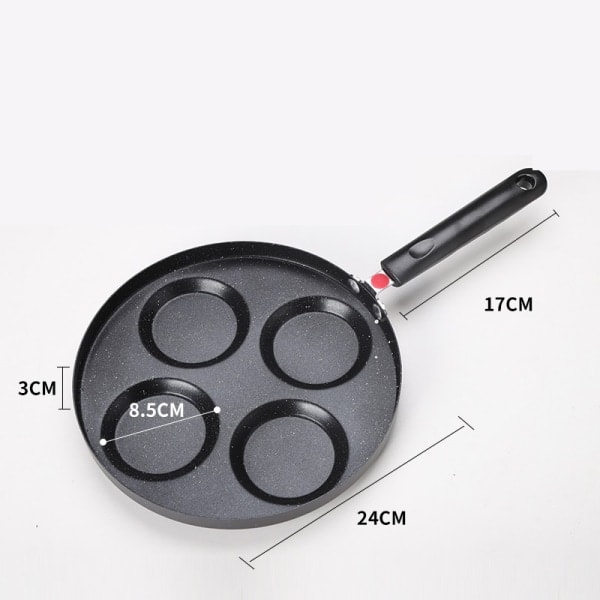 Äggpanna med fyra koppar, Maifan sten non-stick multifunktionell stekning kompatibel m...