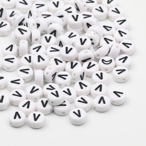 7x4mm akryyliset aakkoskirjainhelmet DIY-korujen valmistukseen 50/100/200kpl[GPA] V