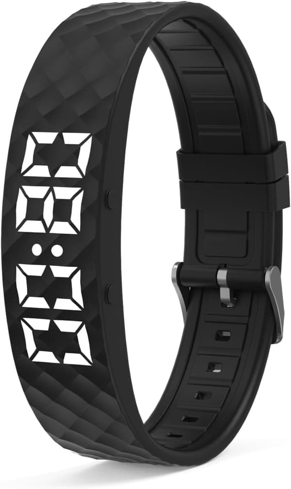 Vibrerende Søvnalarmbånd til dyb søvn - Lydløst armbåndsur i sort[GPA] black