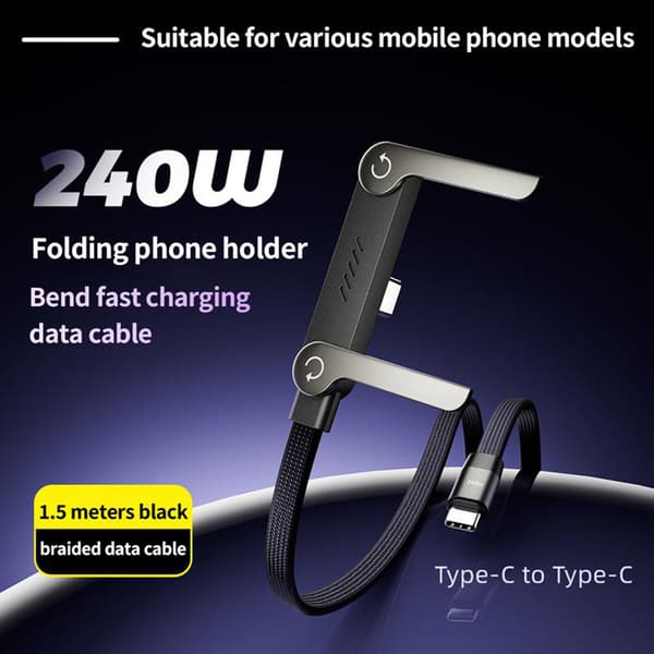 Multi-Vinkel 240W Hurtiglading Stand med Type-C Kabel[GPA] C to C