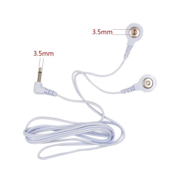 4 stk 2-veis maskinmassasje Knapp Kabel Elektrode TENS Tråder 4PCS