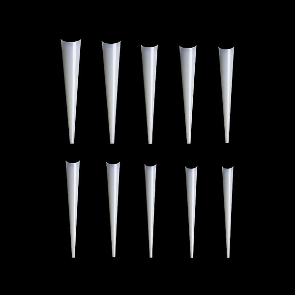 Lange Stiletto Negletips Akryl Negle Kunstige Halve Falske Flake Negletips