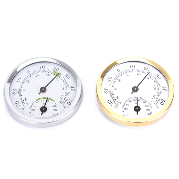 Analog Indendørs Luftfugtighed Temperaturmåler Termometer