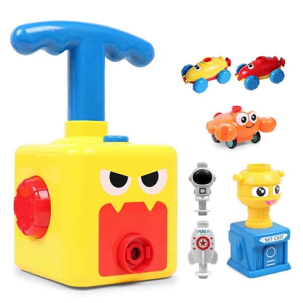 Ilmapallokäyttöinen auto lelusetti lapsille 12 ilmapallolla