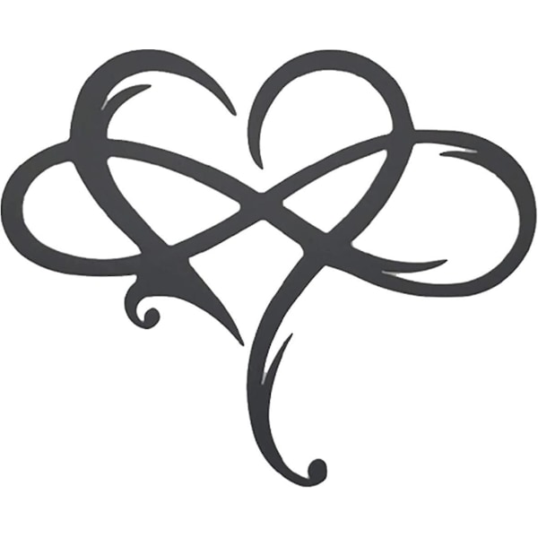 \"Väggdekorationer Hjärta Metall Väggkonst, Forever And Love Form Infinity Symbol G...