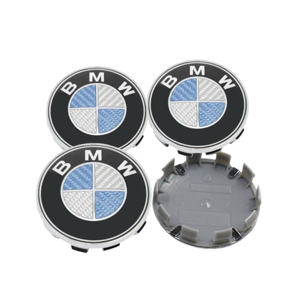 4-pak BMW Centerkapsler / Hjulkapsler Emblemer 68mm Carbon