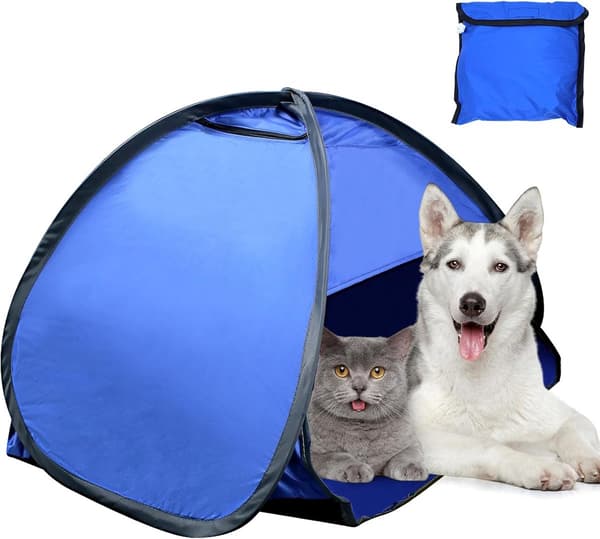 Beach Awning, Automatic Shade Tent with Phone Holder, Blue, 70x50x45cm, for Camping