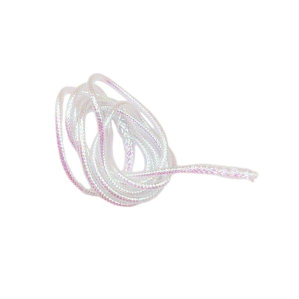 1/2/3 4M Mylar fletslange Flettet hvid perlemorsskinnende fluebinding 4mm 4mm 1 Pc