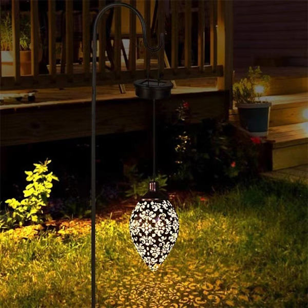 Solarlampa för utomhusbruk att hänga - Set med 2 solcellslampor - Utomhus