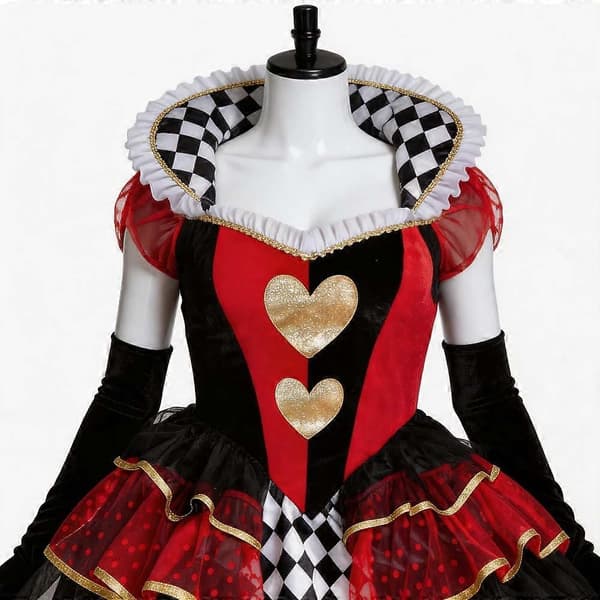 Herttakuningatar-cosplaymekko naisille Halloween-asu[GPA] M