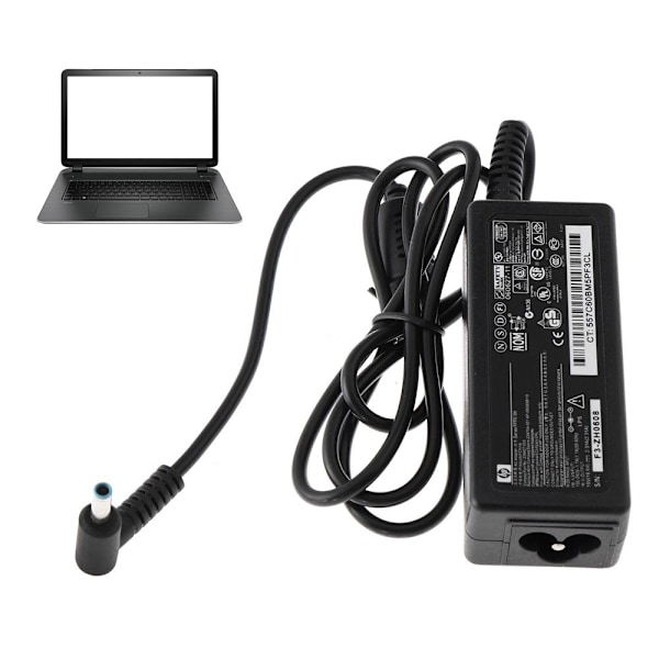 HP Laptop Laddare Adapter Ström Blå Spets