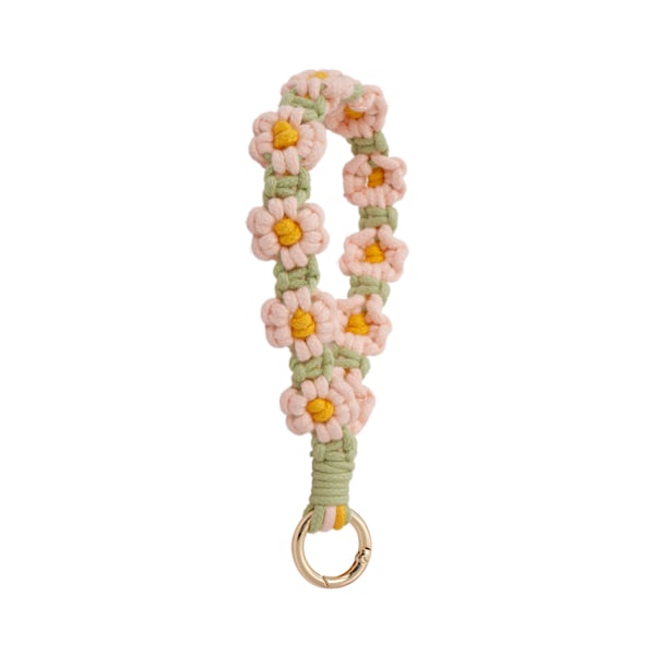 Bohemisk blomma handgjord daisy nyckelring växt krysantemum vårring flätat armband nyckelring Style 5