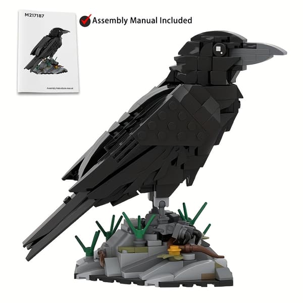 MOC Ravne Byggeklodser Sæt Dyremodel Fugleklodser Gave til Børn og Samlere 357pcs